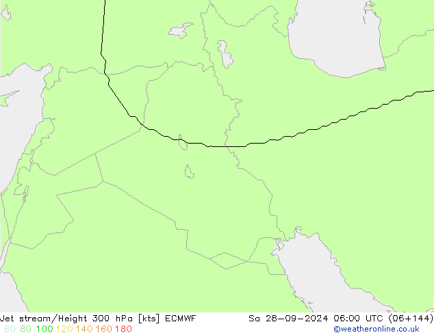 Jet stream/Height 300 hPa ECMWF Sa 28.09.2024 06 UTC