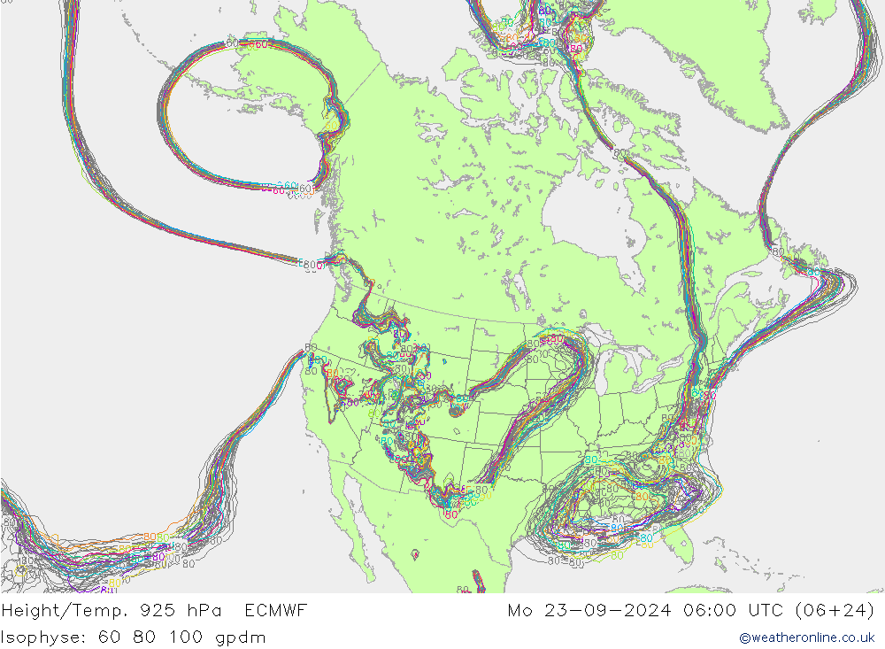 Height/Temp. 925 hPa ECMWF 星期一 23.09.2024 06 UTC