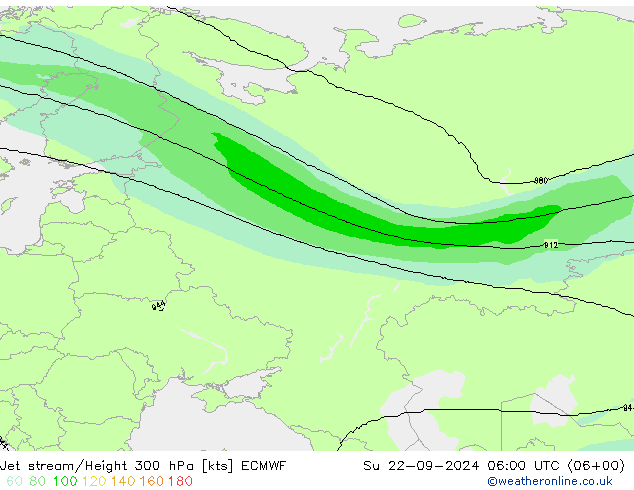 джет ECMWF Вс 22.09.2024 06 UTC