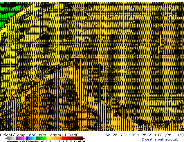 Height/Temp. 850 hPa ECMWF Sa 28.09.2024 06 UTC