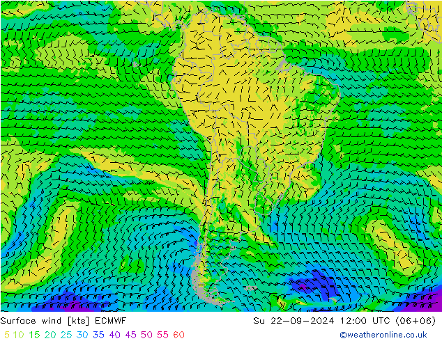  10 m ECMWF  22.09.2024 12 UTC