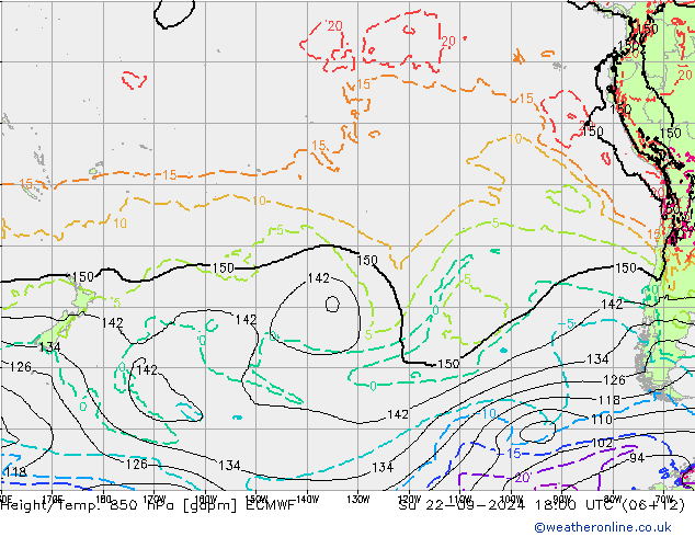 Géop./Temp. 850 hPa ECMWF dim 22.09.2024 18 UTC