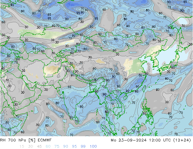 700 hPa Nispi Nem ECMWF Pzt 23.09.2024 12 UTC