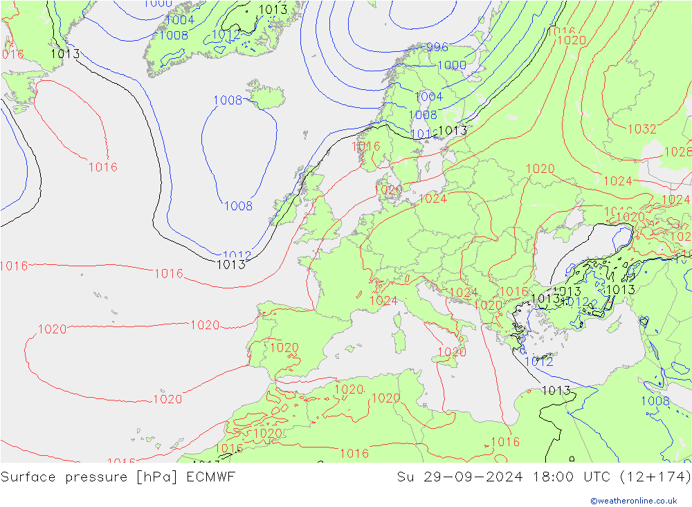 Bodendruck ECMWF So 29.09.2024 18 UTC