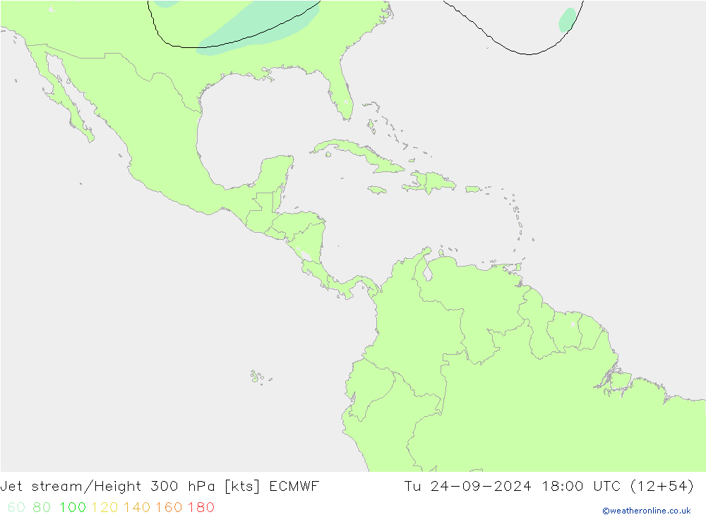 джет ECMWF вт 24.09.2024 18 UTC