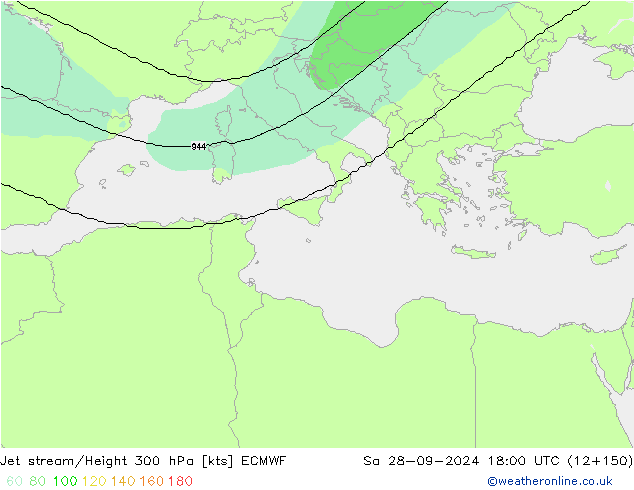 Polarjet ECMWF Sa 28.09.2024 18 UTC