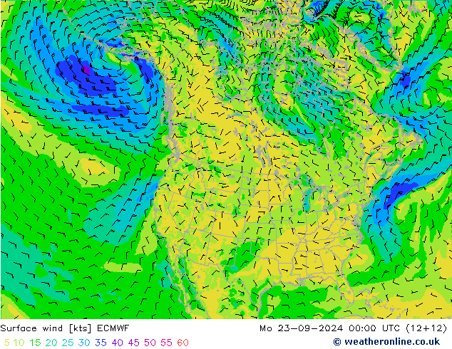 Wind 10 m ECMWF ma 23.09.2024 00 UTC