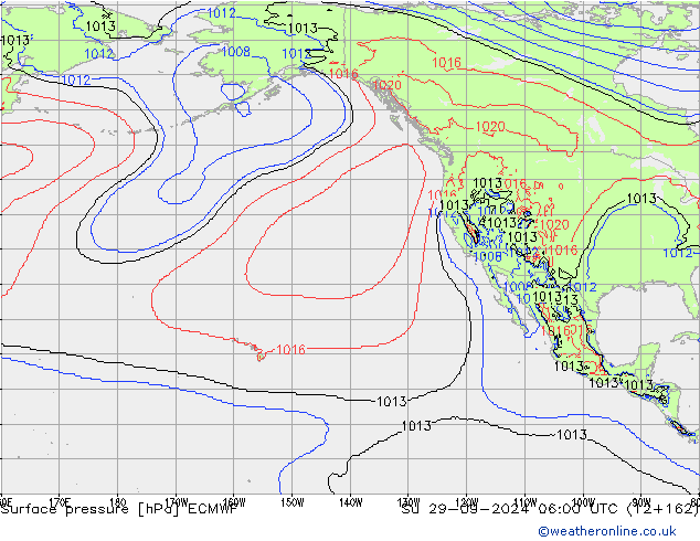 Surface pressure ECMWF Su 29.09.2024 06 UTC