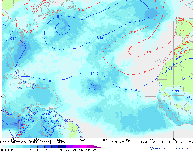 Yağış (6h) ECMWF Cts 28.09.2024 18 UTC