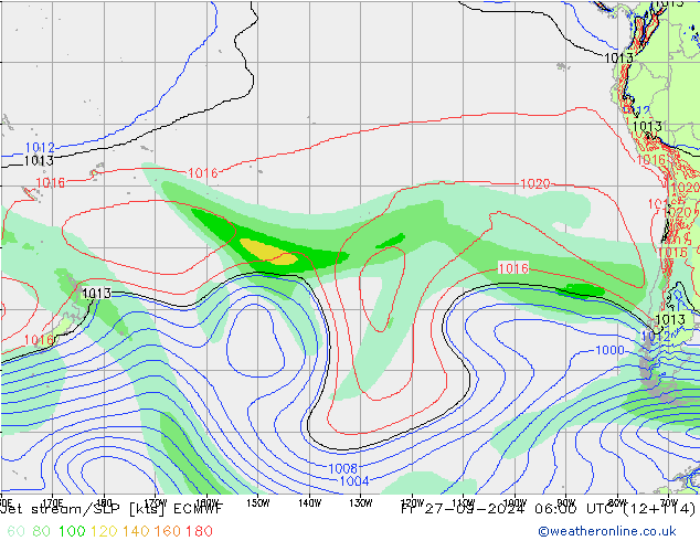 Prąd strumieniowy ECMWF pt. 27.09.2024 06 UTC