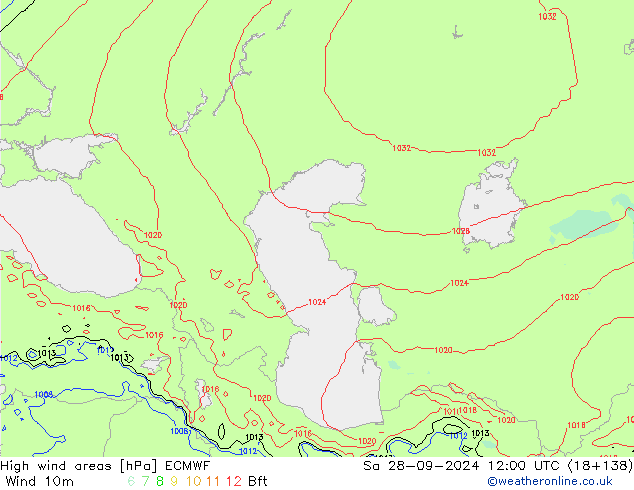 Windvelden ECMWF za 28.09.2024 12 UTC