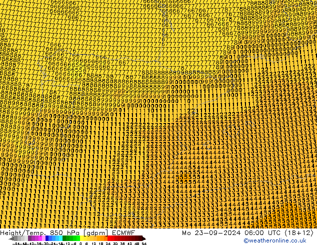 Height/Temp. 850 hPa ECMWF Seg 23.09.2024 06 UTC