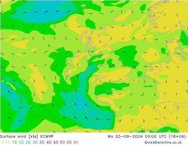  10 m ECMWF  23.09.2024 00 UTC