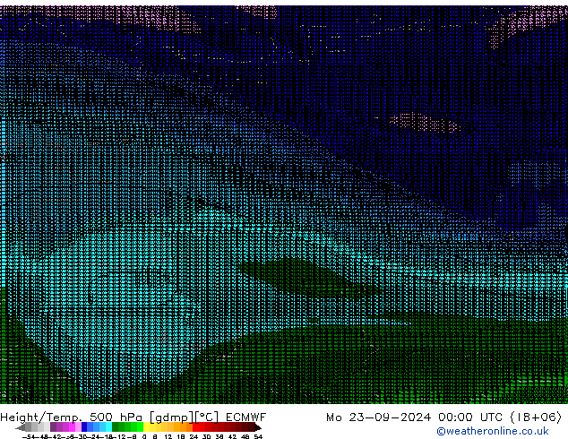 Height/Temp. 500 гПа ECMWF пн 23.09.2024 00 UTC