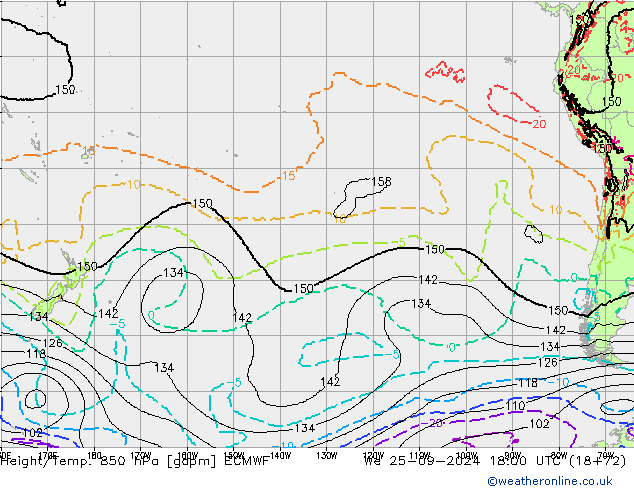 Yükseklik/Sıc. 850 hPa ECMWF Çar 25.09.2024 18 UTC