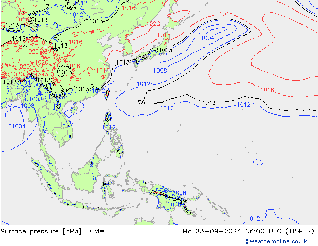 pression de l'air ECMWF lun 23.09.2024 06 UTC