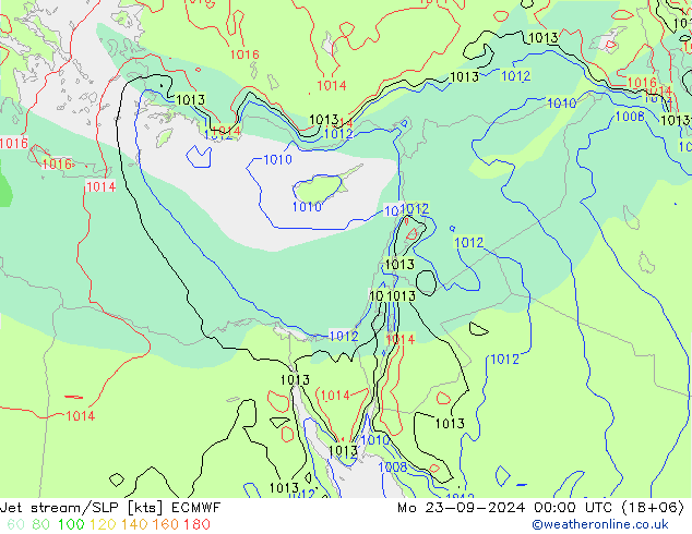 Courant-jet ECMWF lun 23.09.2024 00 UTC