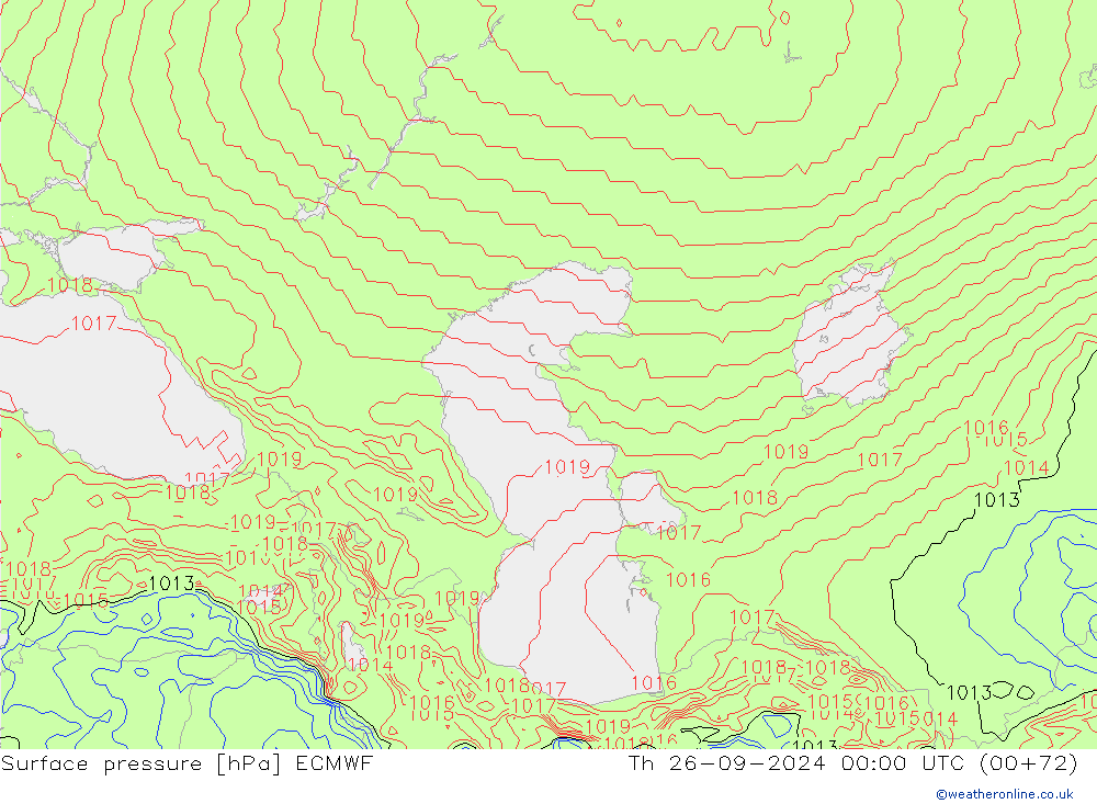 Surface pressure ECMWF Th 26.09.2024 00 UTC