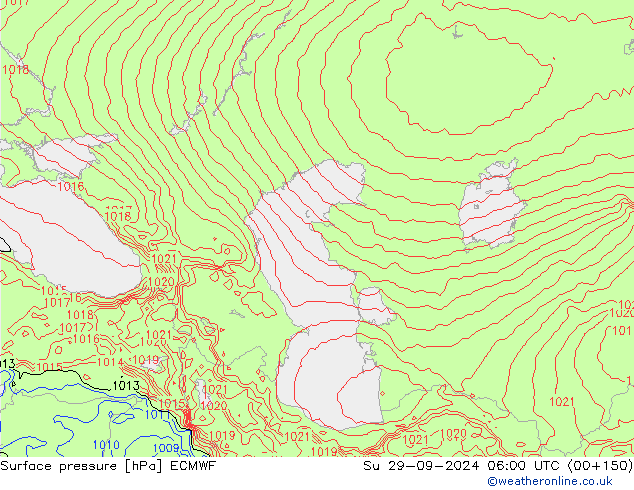 приземное давление ECMWF Вс 29.09.2024 06 UTC