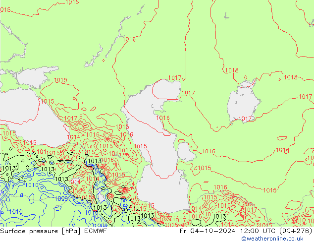 Surface pressure ECMWF Fr 04.10.2024 12 UTC