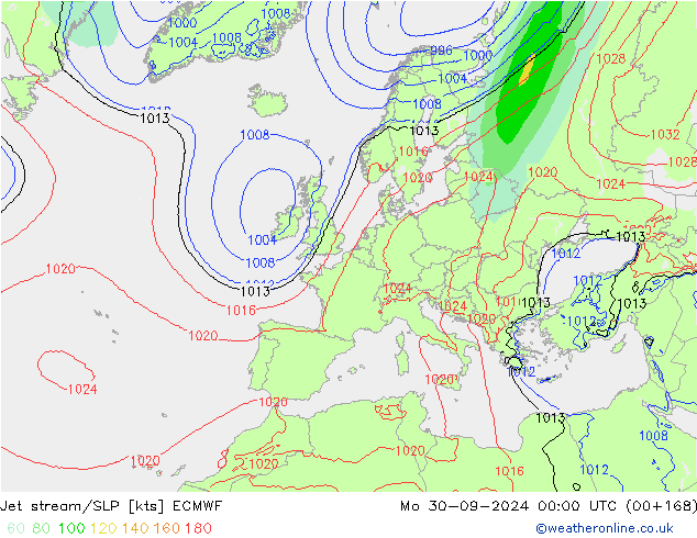 Courant-jet ECMWF lun 30.09.2024 00 UTC