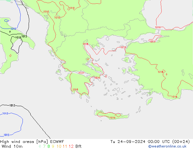 High wind areas ECMWF mar 24.09.2024 00 UTC