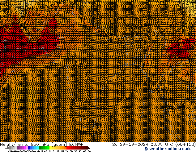 Height/Temp. 850 hPa ECMWF Su 29.09.2024 06 UTC