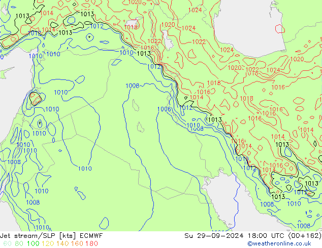 Jet stream/SLP ECMWF Su 29.09.2024 18 UTC