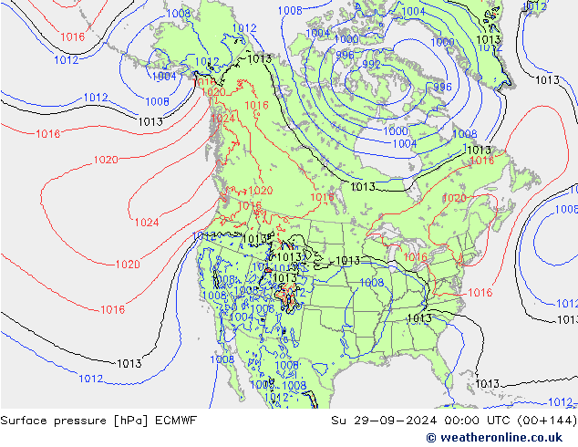 Presión superficial ECMWF dom 29.09.2024 00 UTC