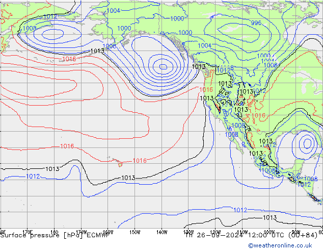 Luchtdruk (Grond) ECMWF do 26.09.2024 12 UTC