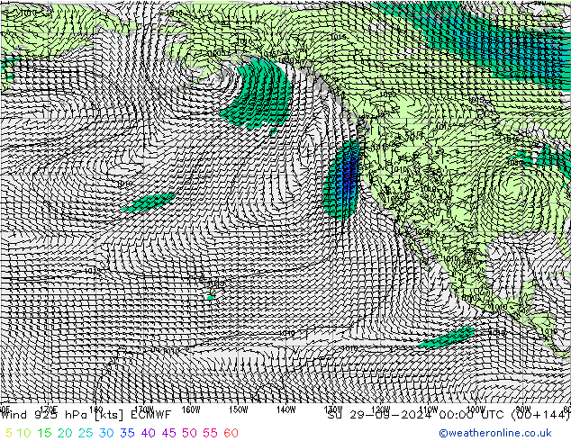 Wind 925 hPa ECMWF Su 29.09.2024 00 UTC