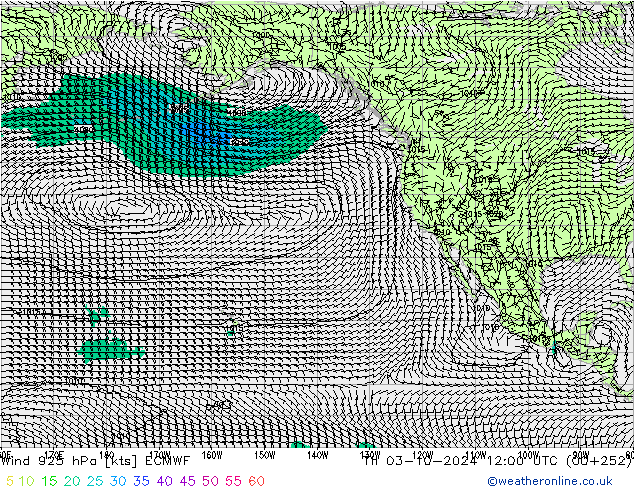 ветер 925 гПа ECMWF чт 03.10.2024 12 UTC