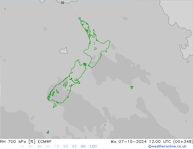 700 hPa Nispi Nem ECMWF Pzt 07.10.2024 12 UTC