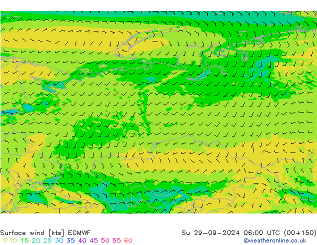  10 m ECMWF  29.09.2024 06 UTC