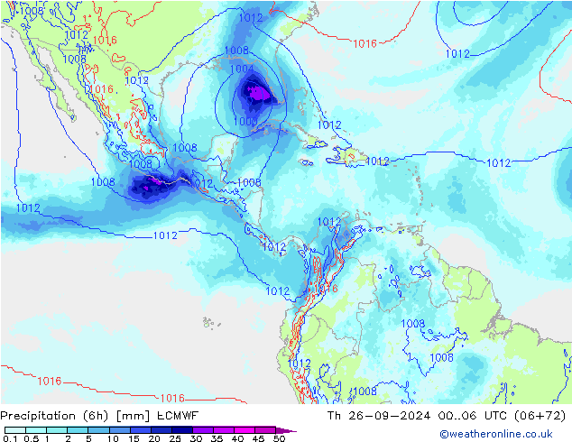 opad (6h) ECMWF czw. 26.09.2024 06 UTC