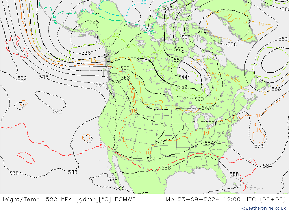 Géop./Temp. 500 hPa ECMWF lun 23.09.2024 12 UTC