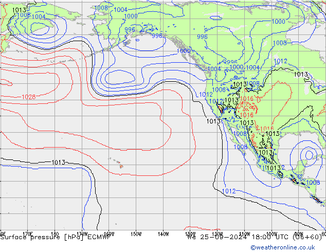 pression de l'air ECMWF mer 25.09.2024 18 UTC