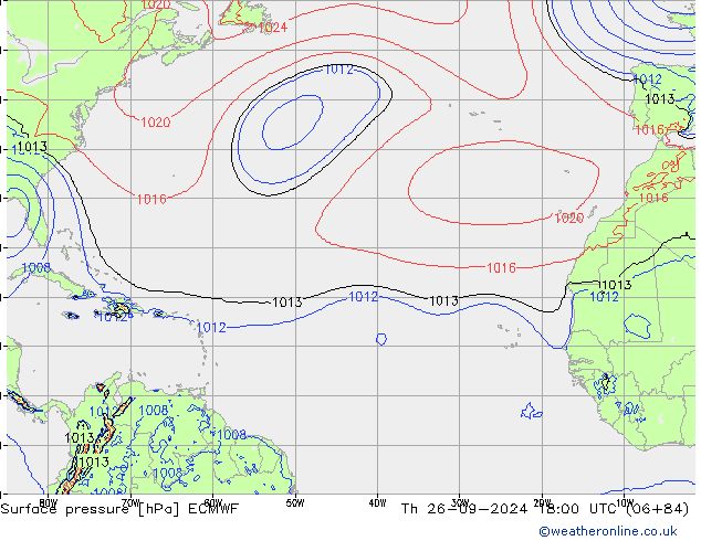 Luchtdruk (Grond) ECMWF do 26.09.2024 18 UTC