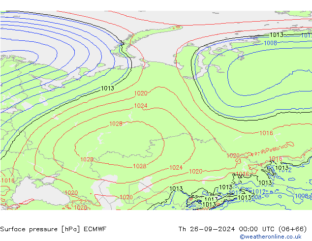 pression de l'air ECMWF jeu 26.09.2024 00 UTC