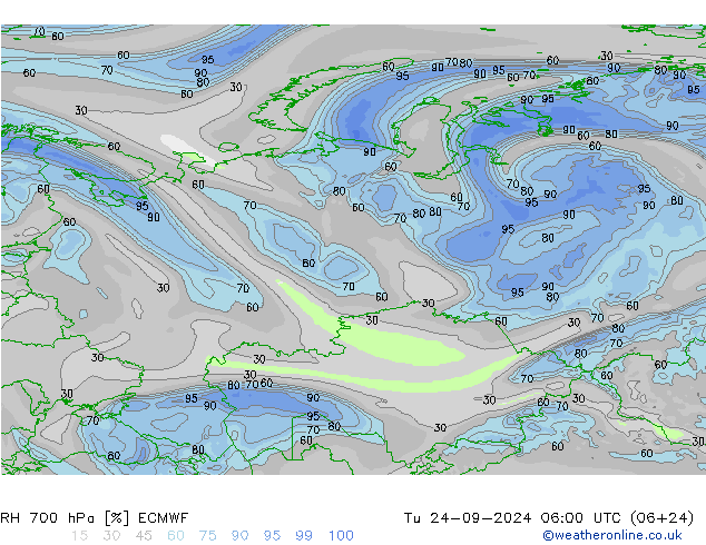 Humedad rel. 700hPa ECMWF mar 24.09.2024 06 UTC