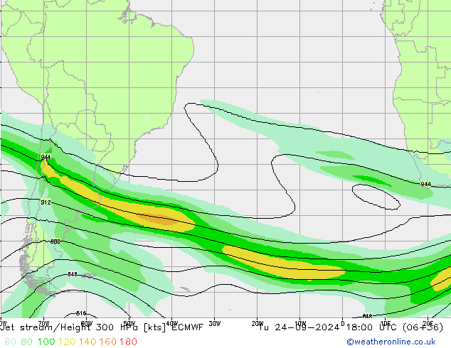 Corrente a getto ECMWF mar 24.09.2024 18 UTC