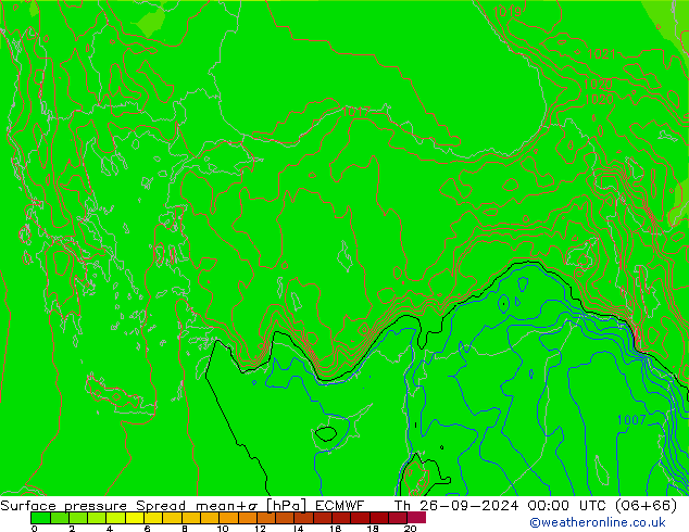 Bodendruck Spread ECMWF Do 26.09.2024 00 UTC