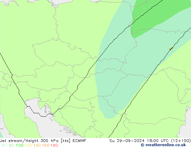 Jet stream/Height 300 hPa ECMWF Ne 29.09.2024 18 UTC