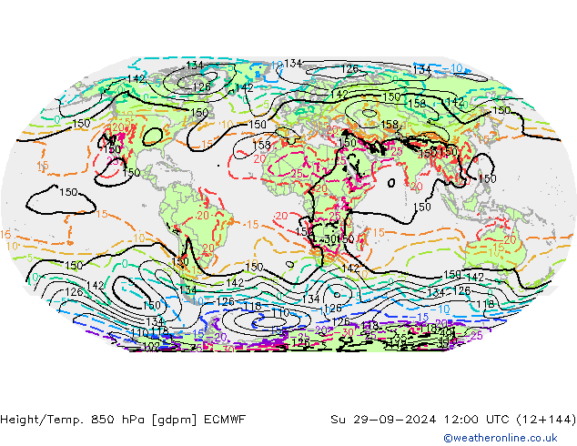 Height/Temp. 850 hPa ECMWF Su 29.09.2024 12 UTC