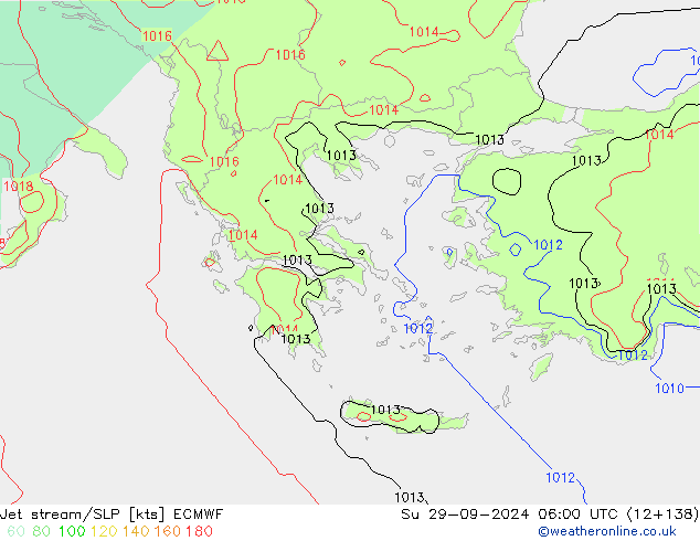 Jet stream/SLP ECMWF Su 29.09.2024 06 UTC