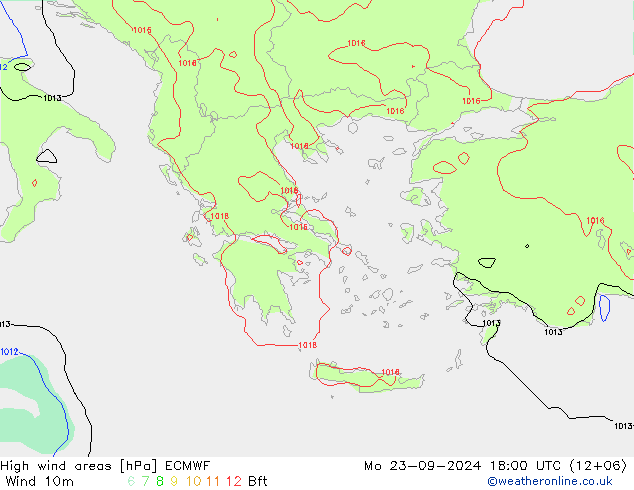 High wind areas ECMWF Seg 23.09.2024 18 UTC