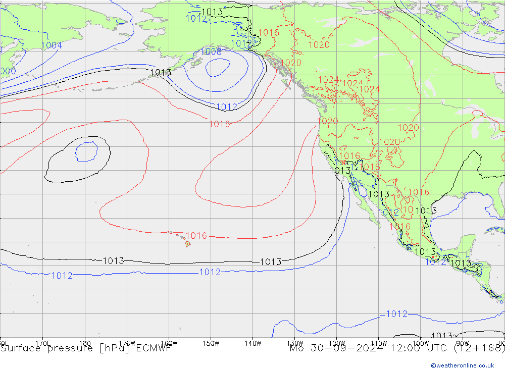 Yer basıncı ECMWF Pzt 30.09.2024 12 UTC