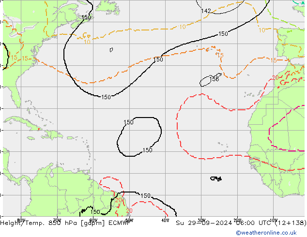 Height/Temp. 850 hPa ECMWF Su 29.09.2024 06 UTC