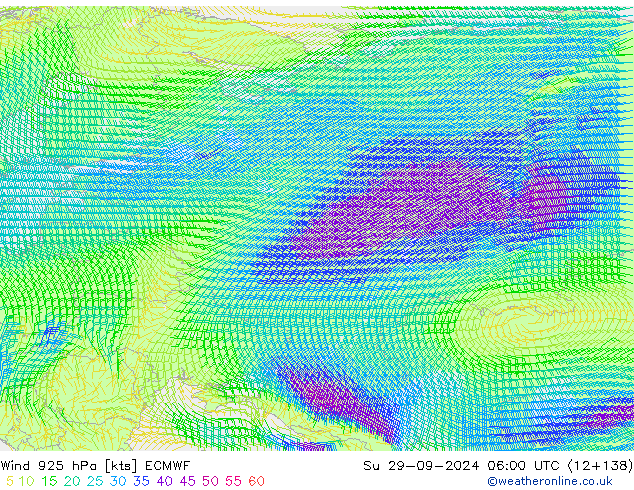 Wind 925 hPa ECMWF Ne 29.09.2024 06 UTC