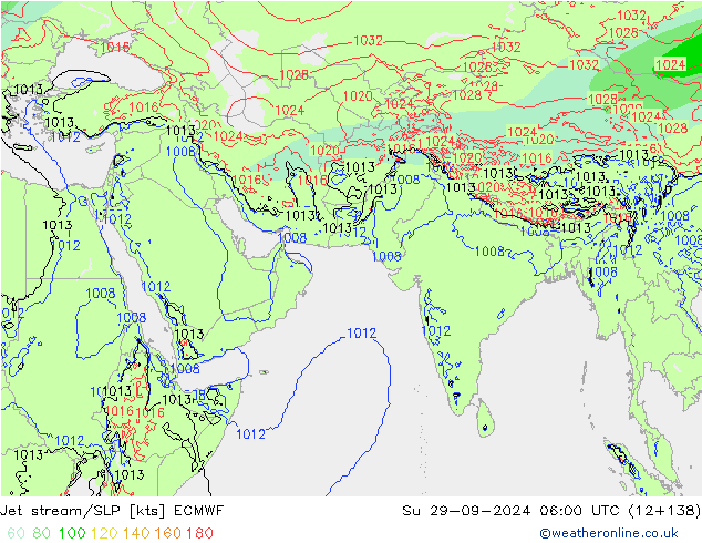 Jet stream/SLP ECMWF Su 29.09.2024 06 UTC